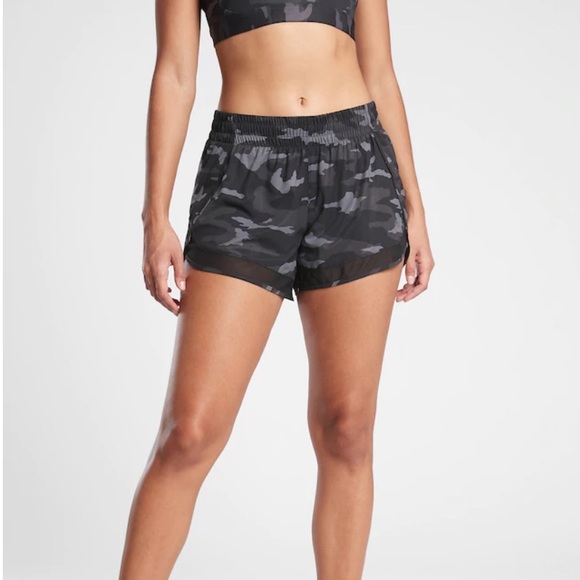 Athleta Pants - Athleta Printed Mesh Racer Run Shorts